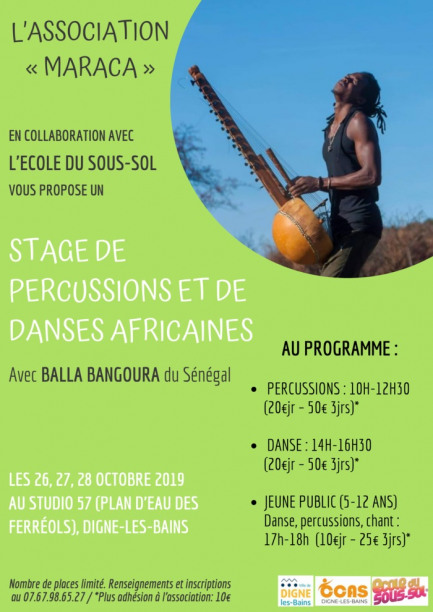 Stages percussions, Danse Africaines