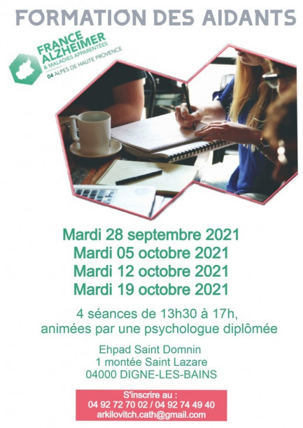 Formation des Aidants Alzheimer ou maladies apparentées